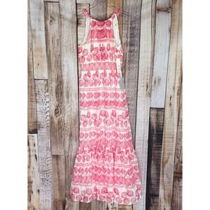 Eliza J Print Maxi Dress Pink Floral Resort Vacation Spring Easter Size 10 NWT